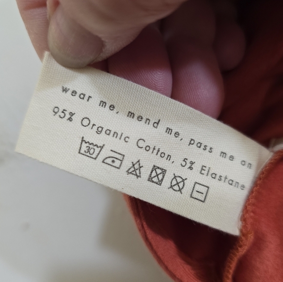 Beaumont Organic Cotton Side Slit Sweatshirt in Rust Large Oversized Fit - Picture 6 of 6